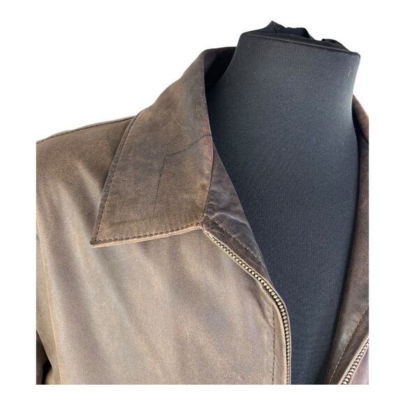 Vtg Argentinian Leather Jacket Sz L Full Zip Solid Heavy -Leather Shop. EUC READ - Picture 4 of 16